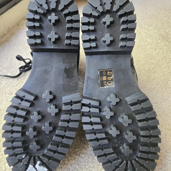 BRAND NEW River Island black leather combat boots UK 4/EUR 37/US size 7 wide fit - Picture 6 of 6